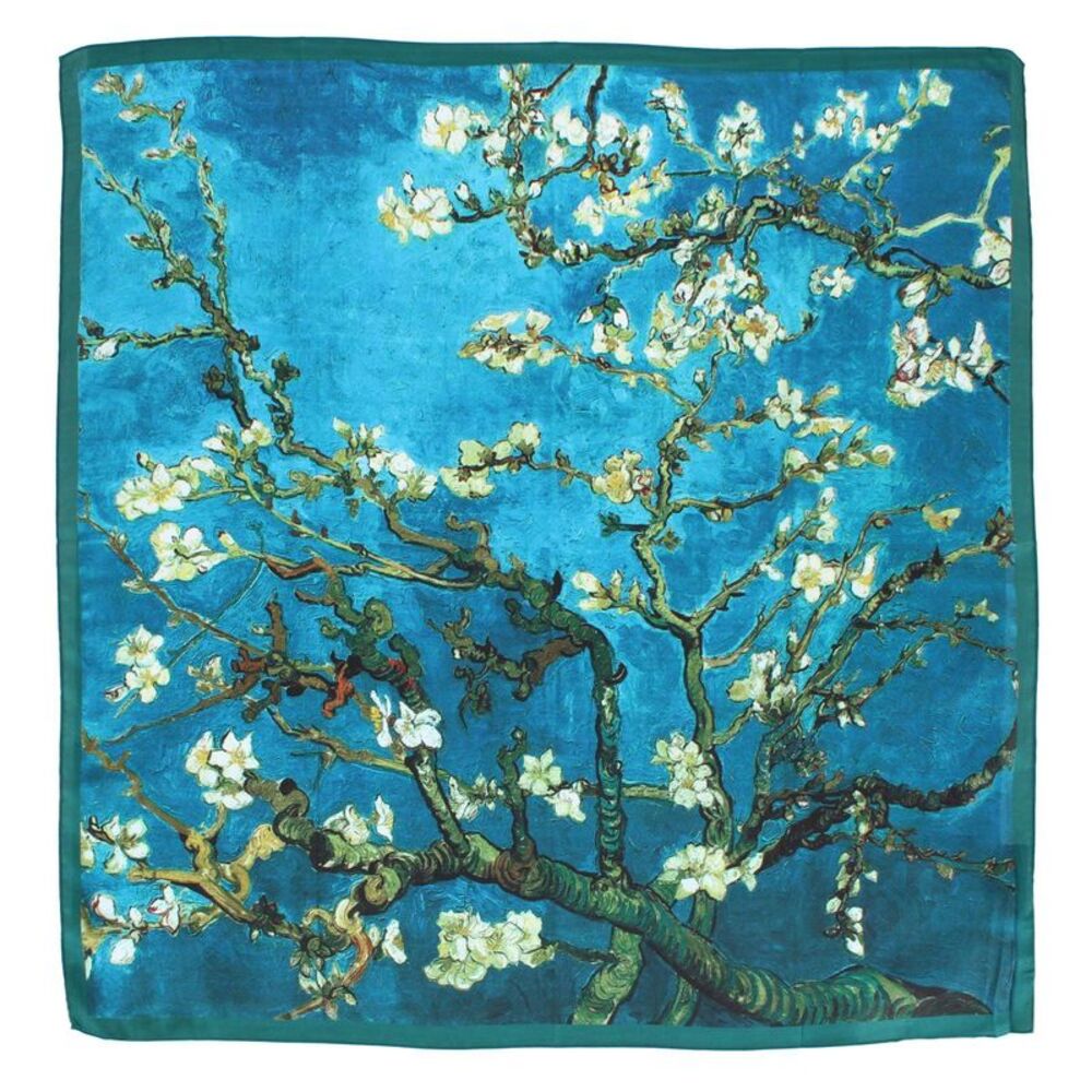 The Magic Scarf Company Women's Van Gogh Almond Blossoms Print Silky Scarf